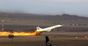 Air France's Concorde accident in 2004. The plane ran over a piece debris on the runway, causing a tyre to blow up. A large fragment of rubber then struck a fuel tank on the underside of the wing. The airplane crashed almost immediately after take-off, killing all 109 people on board.