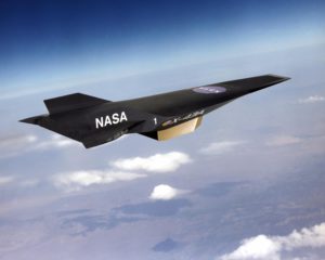NASA's X-43, an unmanned aircraft that reached Mach 9.6, in 2004.